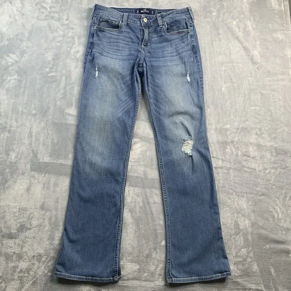 Hollister Jeans Women's 11R 30x32 Low Rise Super Skinny Denim Stretch Distressed - Picture 1 of 10